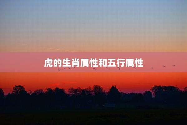 虎的生肖属性和五行属性