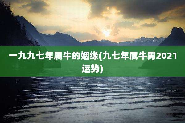 一九九七年属牛的姻缘(九七年属牛男2021运势)