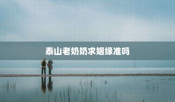 泰山老奶奶求姻缘准吗