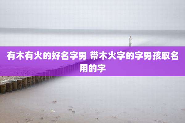 有木有火的好名字男 带木火字的字男孩取名用的字
