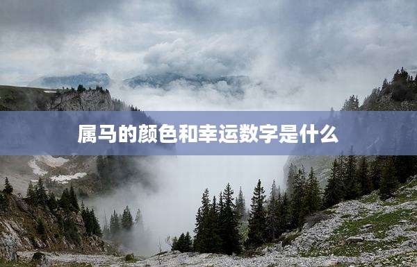 属马的颜色和幸运数字是什么