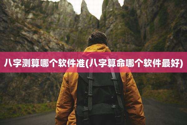 八字测算哪个软件准(八字算命哪个软件最好)
