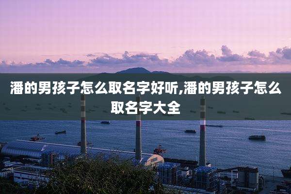潘的男孩子怎么取名字好听,潘的男孩子怎么取名字大全