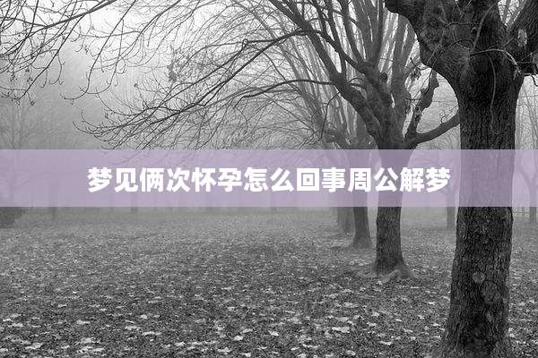 梦见俩次怀孕怎么回事周公解梦
