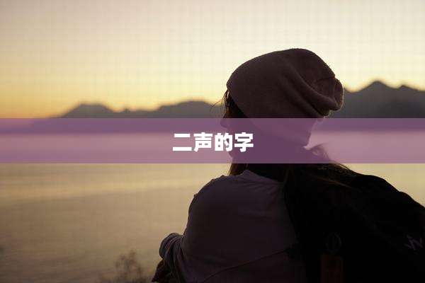 二声的字