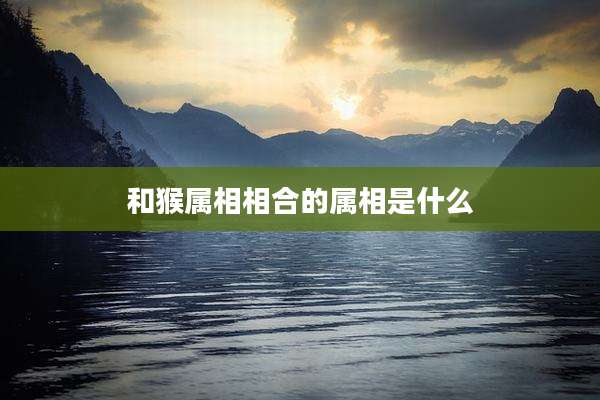 和猴属相相合的属相是什么