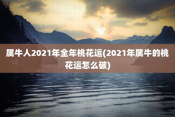 属牛人2021年全年桃花运(2021年属牛的桃花运怎么破)