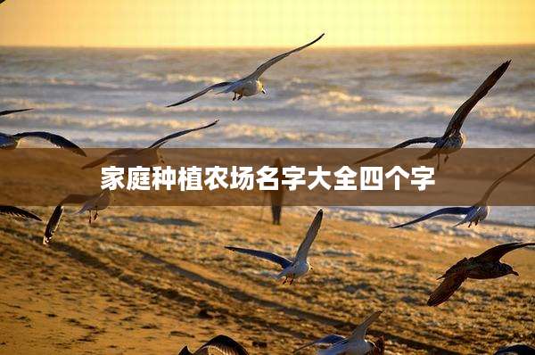 家庭种植农场名字大全四个字