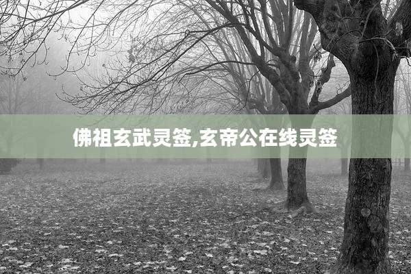 佛祖玄武灵签,玄帝公在线灵签