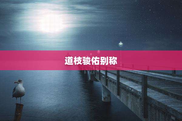 道枝骏佑别称