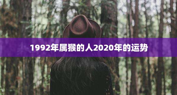 1992年属猴的人2020年的运势