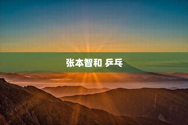 张本智和 乒乓