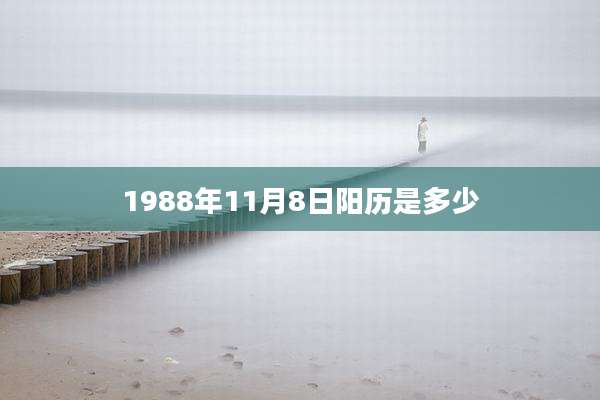 1988年11月8日阳历是多少