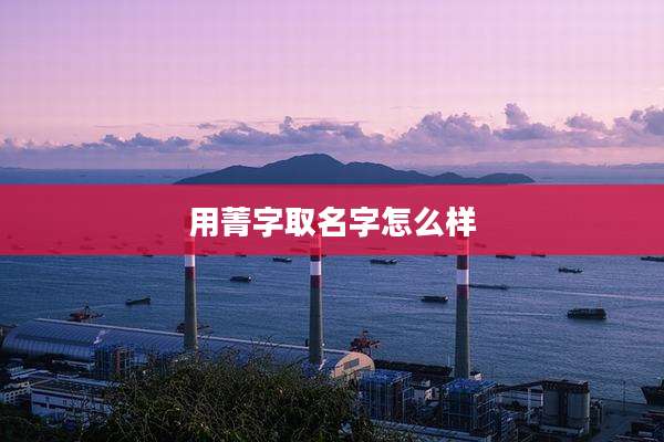 用菁字取名字怎么样