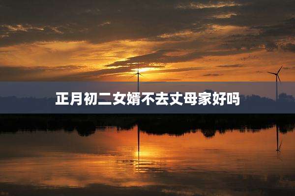 正月初二女婿不去丈母家好吗