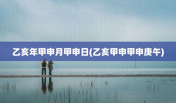 乙亥年甲申月甲申日(乙亥甲申甲申庚午)