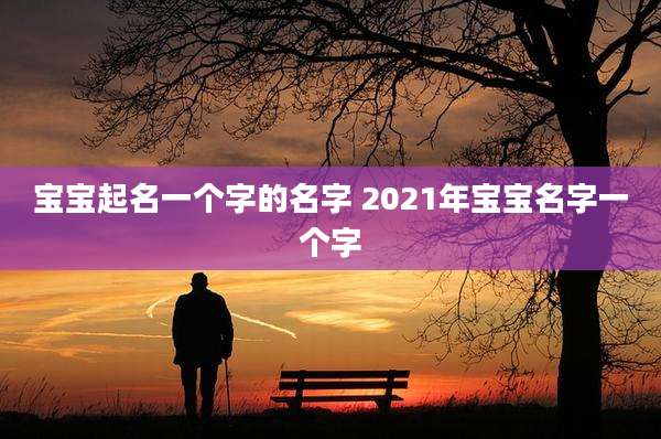 宝宝起名一个字的名字 2021年宝宝名字一个字