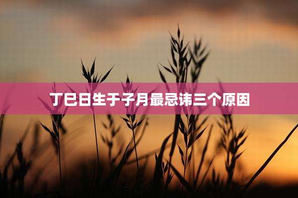 丁巳日生于子月最忌讳三个原因