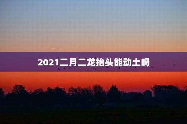 2021二月二龙抬头能动土吗