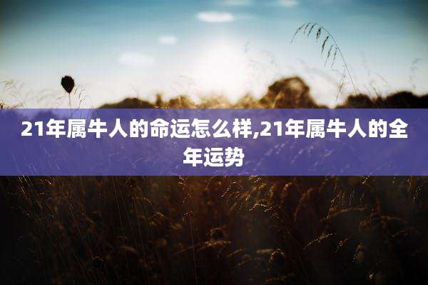 21年属牛人的命运怎么样,21年属牛人的全年运势