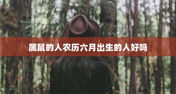 属鼠的人农历六月出生的人好吗