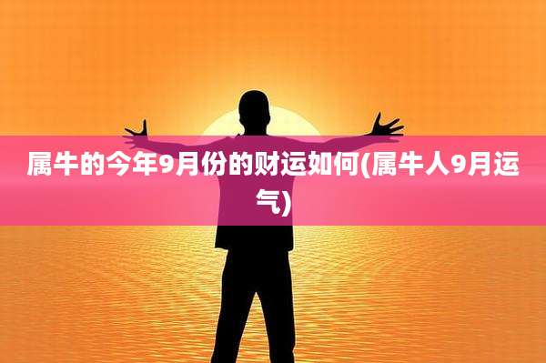 属牛的今年9月份的财运如何(属牛人9月运气)