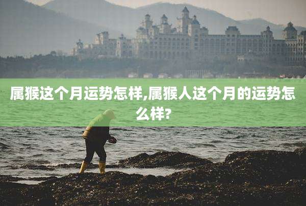 属猴这个月运势怎样,属猴人这个月的运势怎么样?