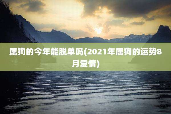 属狗的今年能脱单吗(2021年属狗的运势8月爱情)