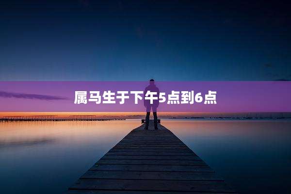 属马生于下午5点到6点