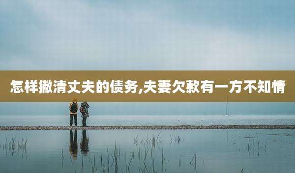 怎样撇清丈夫的债务,夫妻欠款有一方不知情