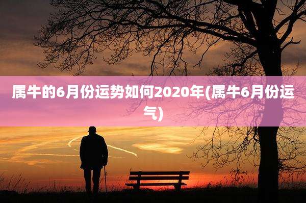 属牛的6月份运势如何2020年(属牛6月份运气)