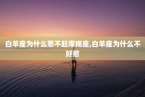 白羊座为什么惹不起摩羯座,白羊座为什么不好惹