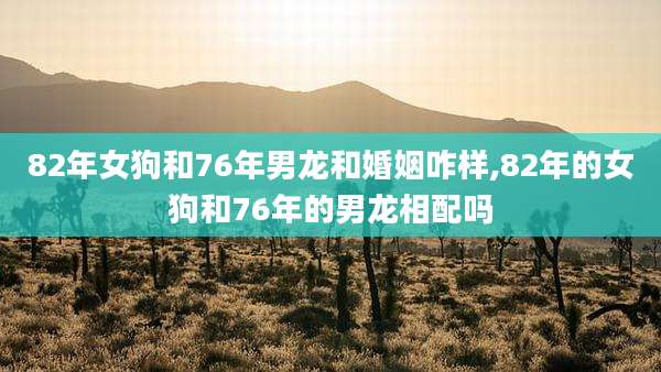 82年女狗和76年男龙和婚姻咋样,82年的女狗和76年的男龙相配吗