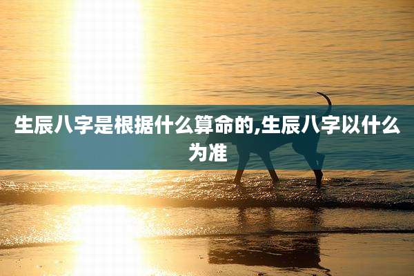 生辰八字是根据什么算命的,生辰八字以什么为准