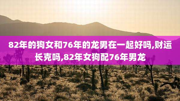 82年的狗女和76年的龙男在一起好吗,财运长克吗,82年女狗配76年男龙