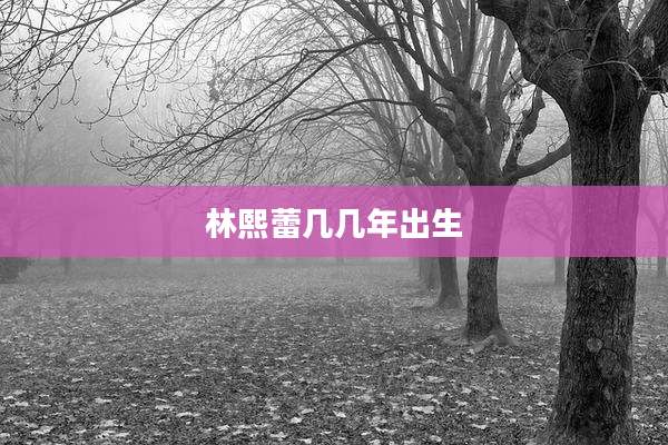 林熙蕾几几年出生