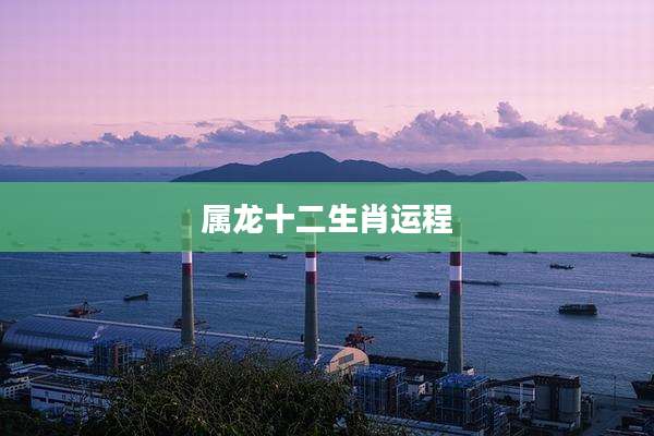 属龙十二生肖运程