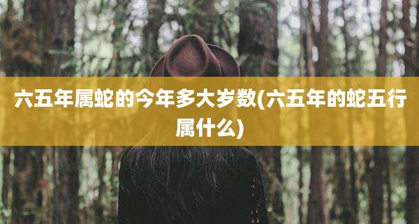 六五年属蛇的今年多大岁数(六五年的蛇五行属什么)