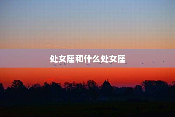 处女座和什么处女座