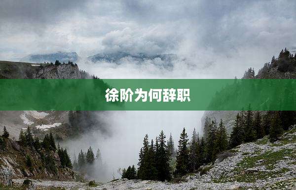 徐阶为何辞职