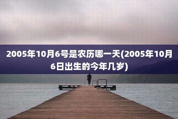 2005年10月6号是农历哪一天(2005年10月6日出生的今年几岁)