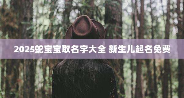 2025蛇宝宝取名字大全 新生儿起名免费