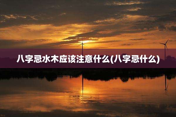 八字忌水木应该注意什么(八字忌什么)