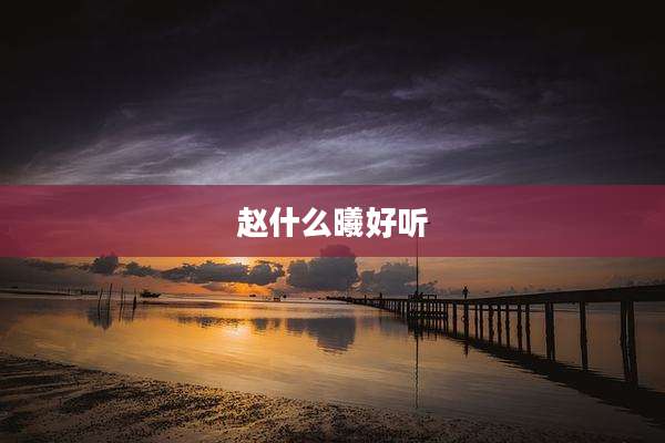 赵什么曦好听