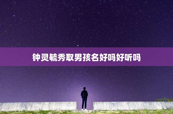 钟灵毓秀取男孩名好吗好听吗