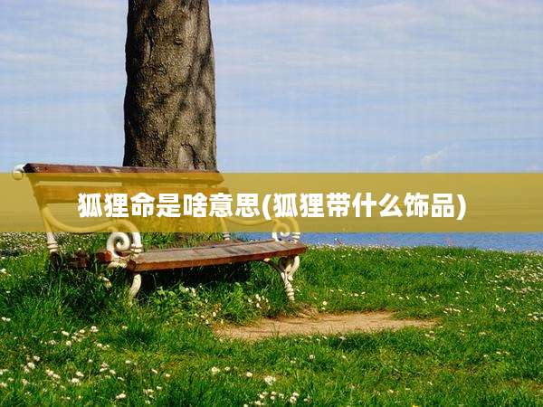 狐狸命是啥意思(狐狸带什么饰品)