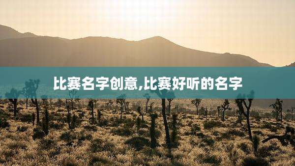 比赛名字创意,比赛好听的名字