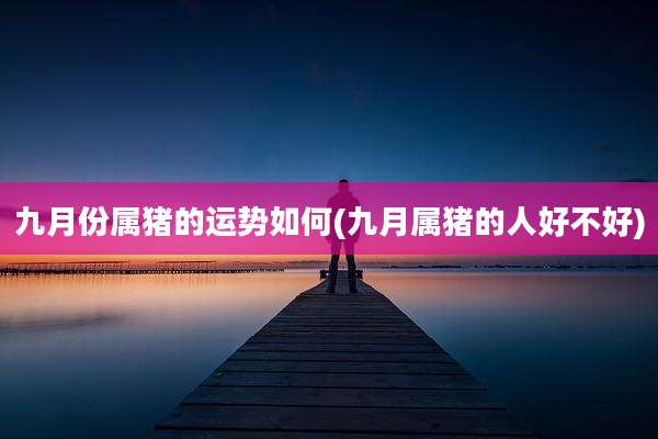 九月份属猪的运势如何(九月属猪的人好不好)