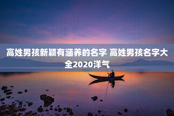 高姓男孩新颖有涵养的名字 高姓男孩名字大全2020洋气