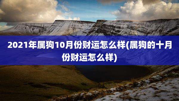 2021年属狗10月份财运怎么样(属狗的十月份财运怎么样)